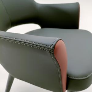 Streamlined Backrest Black Swivel Dining Chairs Contemporary