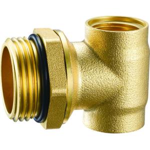 China 6015 Brass Manifold Parts Tee End Piece w/ Self-sealing Movable Nipple for Manifold Main Passage Female threaded Outlets on sale