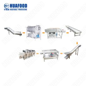 Potato Processing Line Use For Carrots Papaya Vegetable Peeling Wash Sliced