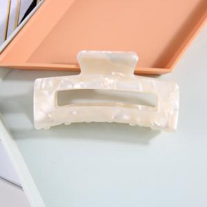 Acrylic Square Hair Claw Black And White Check And Leopard Print Hair Clip For