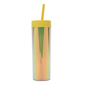 China Strata Cups Skinny Tumblers 16oz Matte Colored Acrylic With Lids And Straws on sale