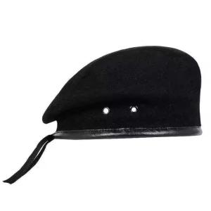 Top Quality Tactical Adjustable Custom Woolen Beret With Silver Badge
