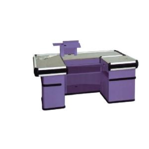 Grocery Store Checkout Counter Stainless Electrastatic Spray Cashier Desk