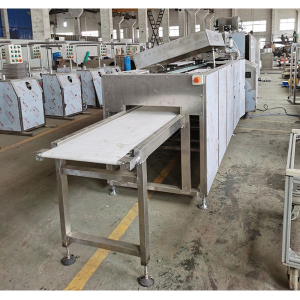 200kg 500kg capacity 200mm Chocolate Tempering Enrobing Machine Cool Tunnel
