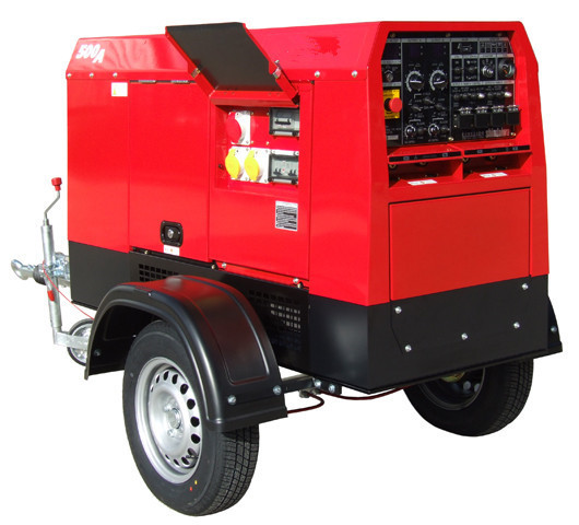 Mobile Trailer 600Amp Engine Driven Welding Machine Genset Diesel Generator Tig