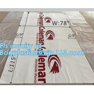 pe bag pallet cover plastic bag sqaure bottom bag, 54 x 44 x 96" 1 Mil ldpe