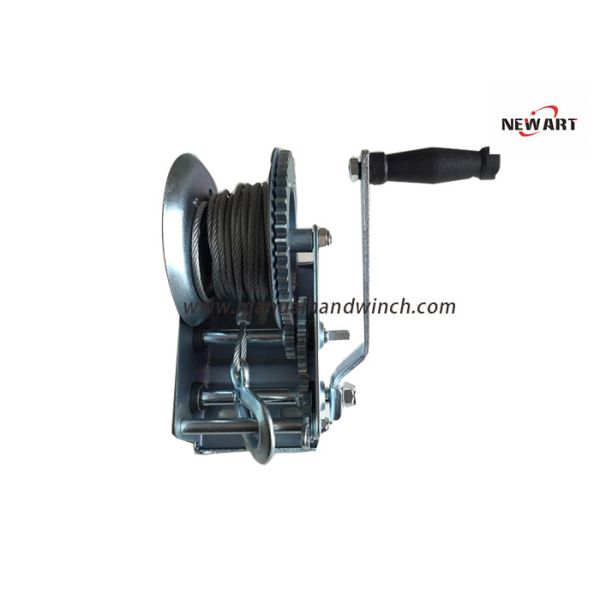 Quality Small Boat Towing 2 Speed Manual Hand Winch Hand Crank Winch With Cable / Webbing wholesale