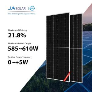 China 585W 590W JA All Black Solar System 595W 600W 605W 610W Shingled Solar Panel on sale