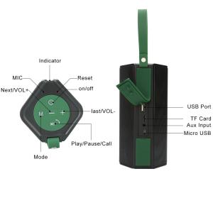 JR 4.2 High Quality 10W Waterproof Portable Hifi Bluetooth Speaker with 3000mAh