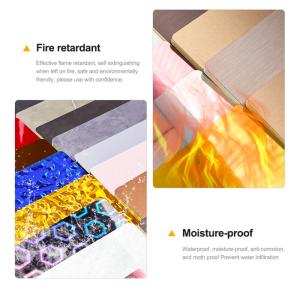 Water Ripple Panel 1220*2440*5/8mm Flame Retardant Bamboo Charcoal Wood Eco