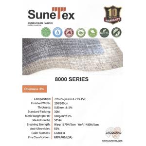 Polyester PVC Sunscreen Jacquard Horizontal Roller Blinds Curtain Fabric