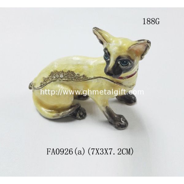 dog alloy jewelry box decorative metal keepsake box fashion trinket box home decorative