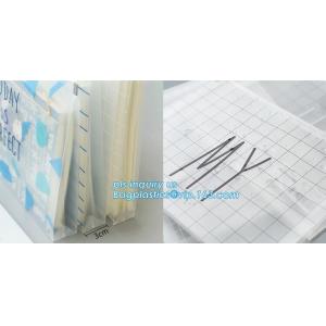 PE & PP double slider wholesale pe plastic file pouch with zipper, PP Plastic