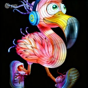 Adorable Cartoon Animal Lantern - Flamingo Sculpture Lantern for Party, Festival