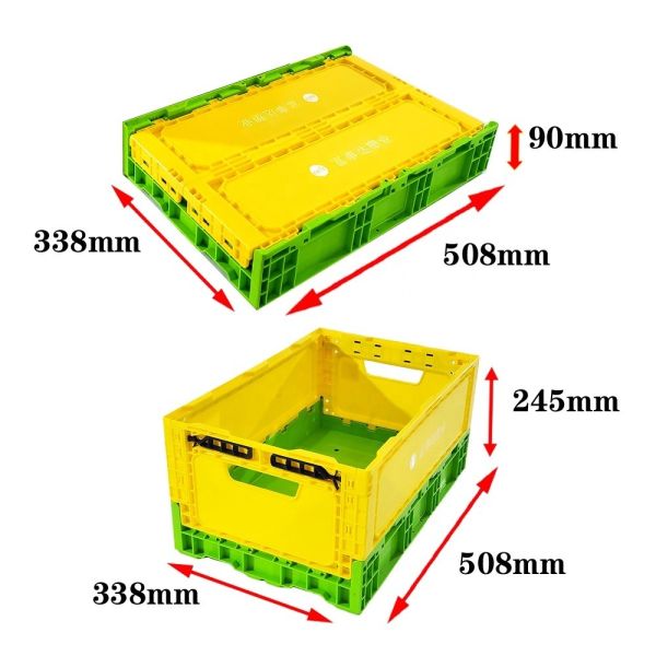 Quality Plastic Stackable Vegetable Crates Heavy Duty Collapsible Plastic Crate PP wholesale