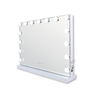Modern Chrome Led Hollywood Vanity Mirror Magnifying With Lights