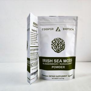 China Mylar Biodegradable Stand Up Pouches 350g Tea Food Packaging With ziplockk on sale