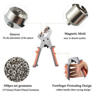 Practical Alloy Grommet Tool Kit Anti Abrasion Multiple Sizes