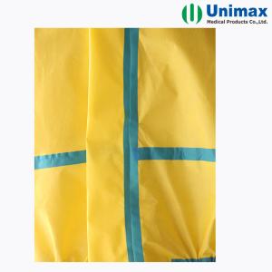 Cat III Type 3B/4B/5B/6B Disposable Yellow Coverall With Blue Tape