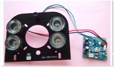 Four High Power LEDs Solution Complies With Rectangle Side Protective Model