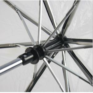 Unisex Lightweight Auto Open Umbrella Transparent Folding Umbrella With Case