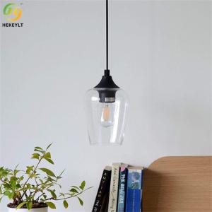 Clear Goblet Shape Glass Pendant Light Modern Indoor E26 Bulb Base