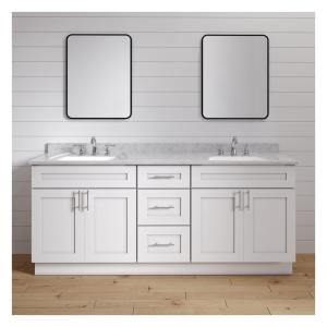 Modern Style Customized Color Shaker Lacquered Bathroom Cabinet with Ceramic