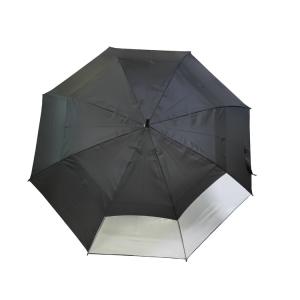 Auto Open Pongee 190T Windproof Golf Umbrellas With Transparent Panel