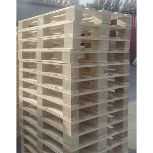 Warehouse Storage 4 Way Block Pallet Reinforced Durable Heat Treated Wood