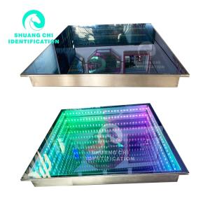 Portable 3D Infinity LED Mirror Digital Tiles Dance Floor Light for Weddings and