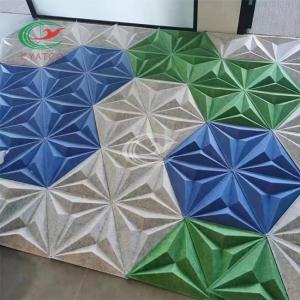 Recycled Stable Acoustic Hexagon Panels , 3D Hexagon Sound Absorbing Wall Tiles