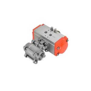 DN50 Pn16 CF8m 1000wog 3PC Pneumatic Actuators Float Ball Valve within 30 Days