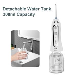OEM Travel Water Flosser Ipx7 Waterproof 300ml Water Tank 5 Modes Professional