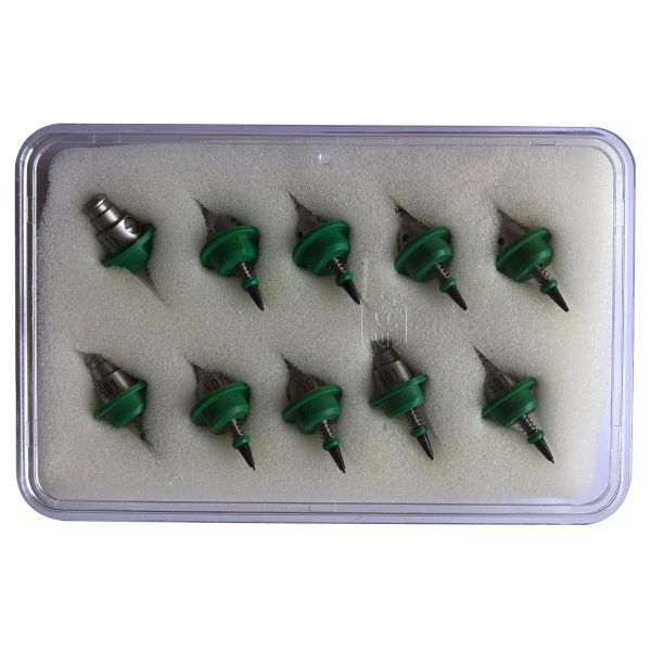 JUKI 2000 Series SMT Nozzle for Chip Mounter 501 31x16mm Ceramic Tungsten Steel Green Silver 8g