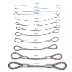 China 0.8mm-10mm Stainless Steel Wire Rope Cable Special Pressed Safety Rope Aluminum Sleeve Zinc for Lifting on sale