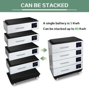 High Capacity 10kwh 20kwh Stackable LiFePO4 200ah 300ah Battery Lithium 48v