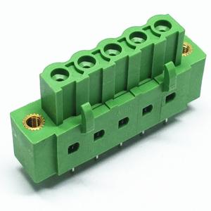 Cheap 2EDGBM pluggable terminal blocks female sockets 3.81mm pitch vertical through hole with mating flange screw for sale