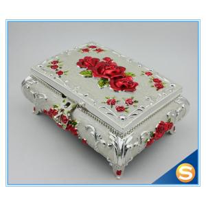 Custom Elegant White Metal Enamel Jewelry Box