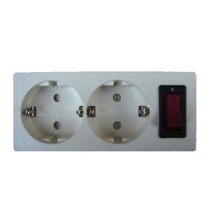 Germany Double Electric Power Sockets Power Outlet With Switch Control