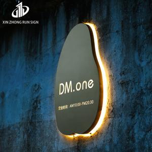 Custom Outdoor Round Led Light Box Business Sign Wall Logo 3d Round Wall Sign