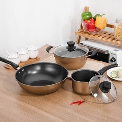 Non Stick Multifunctional Kitchen Cast Iron Cookware Set With Bakelite Handle
