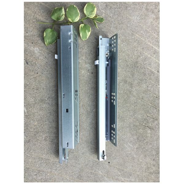 Single Extension Undermount Soft Close Drawer Slides , Kitchen Drawer Hardware