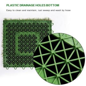 30cm Artificial grass decking tiles synthetic grass turf tile artificial grass