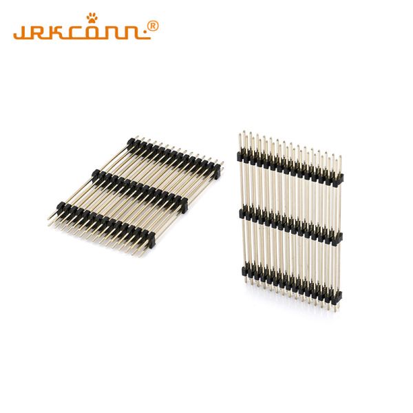 Quality Pin Header Connectors 1.27mm Pitch Pcb Pin Connector Gold Plating 1U Three insulators wholesale