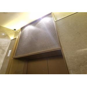 Bronze Decorative Wire Mesh Architecture Crimped Metal Mesh For Elevator Cabins