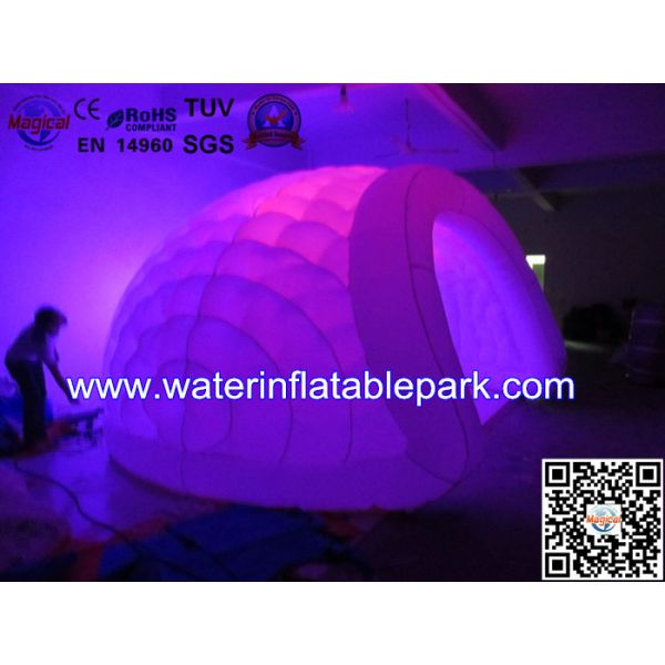 Lighting Inflatable Luna Tent For Party , Light Dome Tent Inflatable Igloo