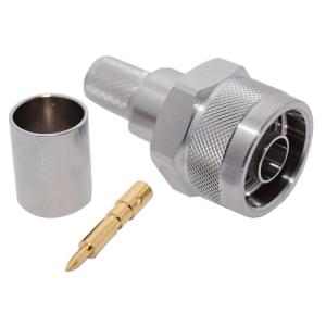 RF Connector, N-Type Straight Crimp Male for LMR-400, 50 Ohm