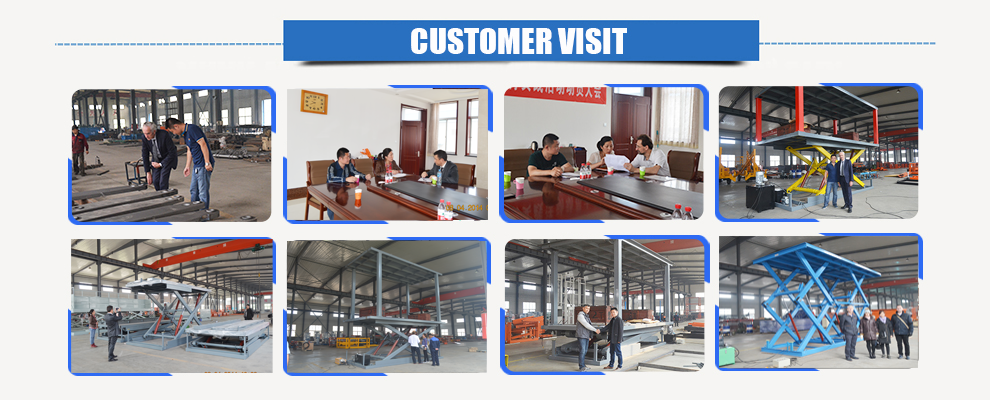 1T Stationary Hydraulic Scissor Lift Elevator , Pallet Scissor Lift Platforms