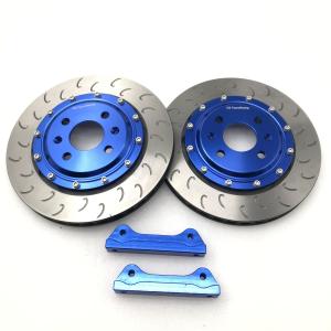 China 355x32mm Cast Iron Brake Disc Rotor Alloy Blue Center Bell on sale