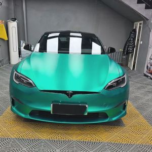 China Matte Chrome Metal Emerald Green Best Auto Paint Protectiong TPU Car Body Wraps Near Me on sale
